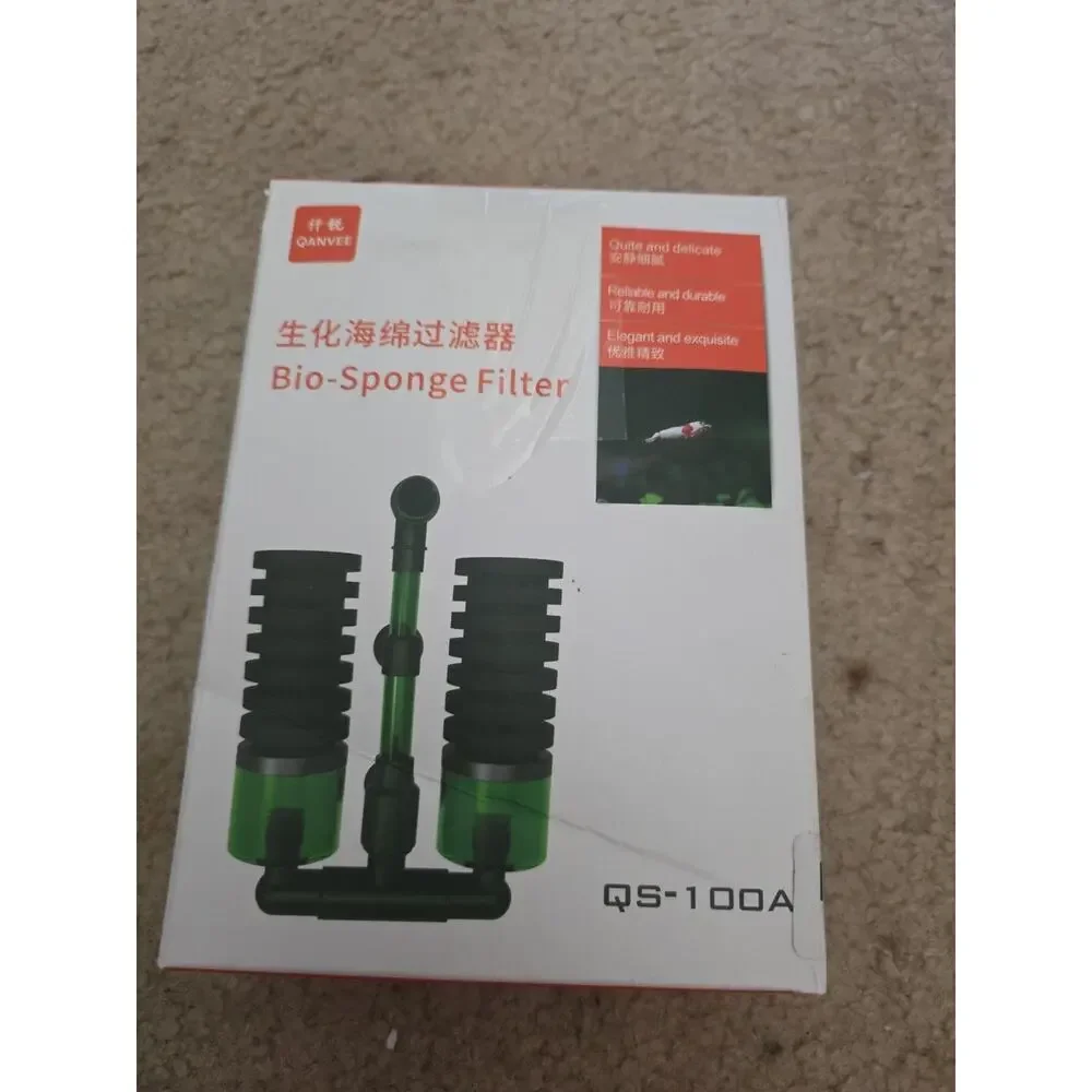 QANVEE Bio Sponge Filter for Shrimp Fish Tank Aquarium Crystal Red Cherry